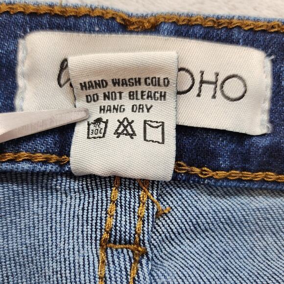 Love Soho Jeans Womens 3 Juniors Blue Mid Rise Skinny Dark Wash Stretch Denim - Picture 6 of 11